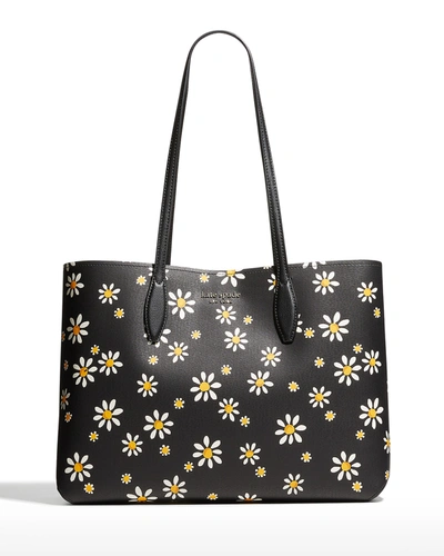 Shop Kate Spade All Day Daisy Jacquard Large Tote Bag In Black Multi