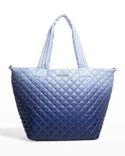 Shop Mz Wallace Metro Deluxe Medium Ombre Quilted Nylon Tote Bag In Horizon Ombre