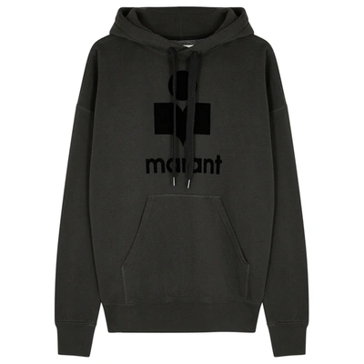 Shop Isabel Marant Étoile Mansel Black Logo Jersey Sweatshirt, Sweatshirt