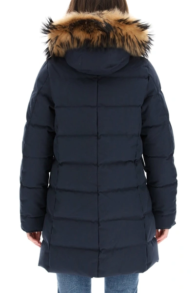 Shop Pyrenex Grenoble Parka With Fur In Blue
