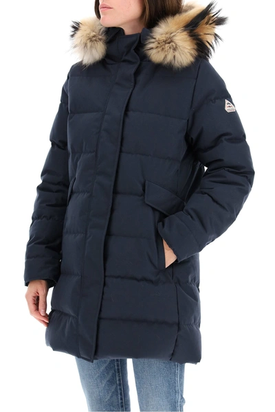 Shop Pyrenex Grenoble Parka With Fur In Blue