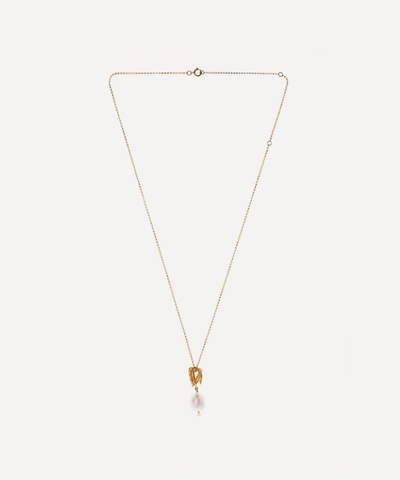 Shop Alighieri Gold-plated The Human Nature Pearl Pendant Necklace