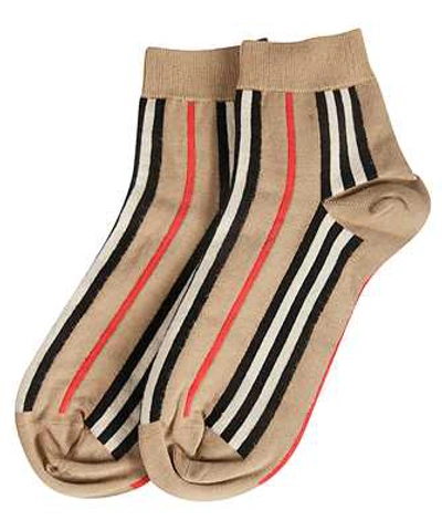 Shop Burberry Stripe Socks In Beige