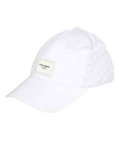 Shop Dolce & Gabbana Baseball Branded Plate Cap In White
