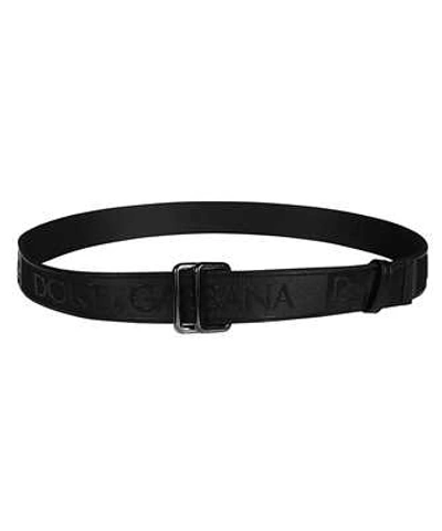 Shop Dolce & Gabbana Branded Tape Belt In Black