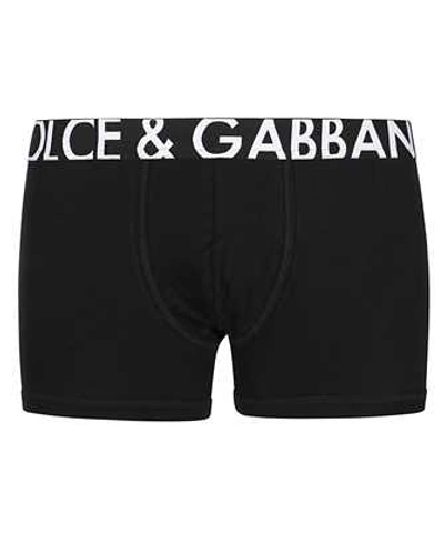 Shop Dolce & Gabbana Stretch Cotton Boxer Briefs In Black