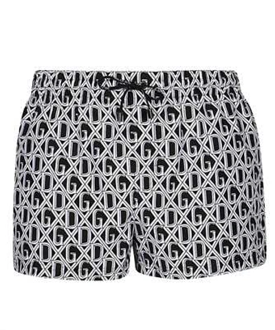 Shop Dolce & Gabbana Dg Net Swim Shorts In Black
