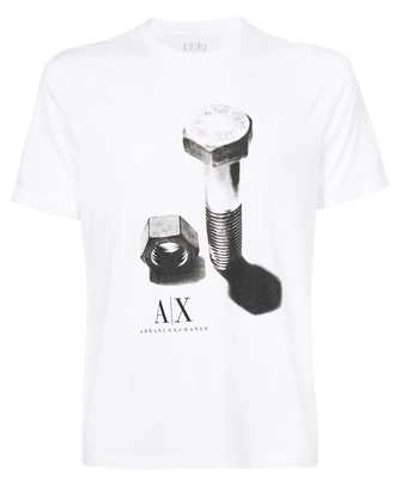 Shop Armani Exchange Graphic T-shirt In White