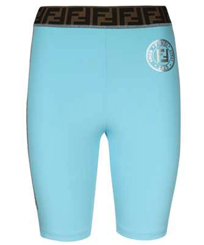 Shop Fendi Ff Band Bike Shorts In Blue