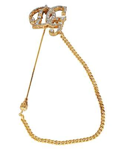 Shop Dolce & Gabbana Crystal Brooch In Gold