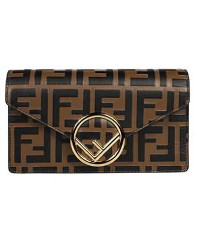 Shop Fendi Ff Pattern Belt Bag In Brown
