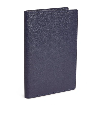 Shop Ettinger Leather Capra Passport Case In Blue