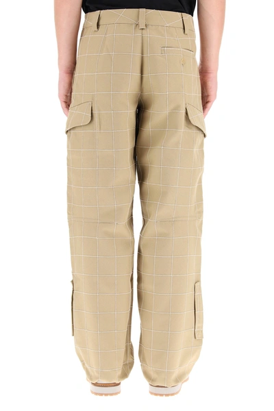 Shop Jacquemus Checkered Cargo Pants In Mixed Colours