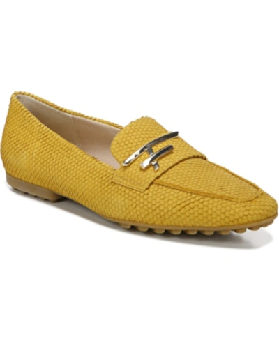 Shop Franco Sarto Petola Loafers Women's Shoes In Golden Yellow Leather
