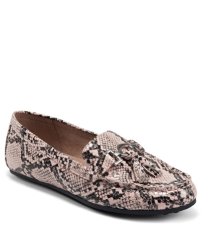 Shop Aerosoles Women's Deanna Driving Style Loafers Women's Shoes In Pink Snake