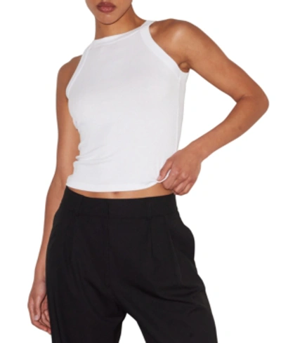 Shop Lna Dylan Ribbed Tank Top In White