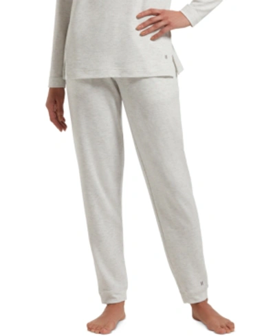 Shop Hue Super-soft French Terry Cuffed Lounge Pants In Whitesand Heather