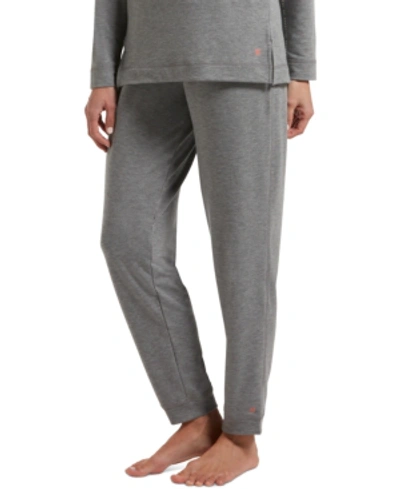Shop Hue Super-soft French Terry Cuffed Lounge Pants In Med. Grey Heather