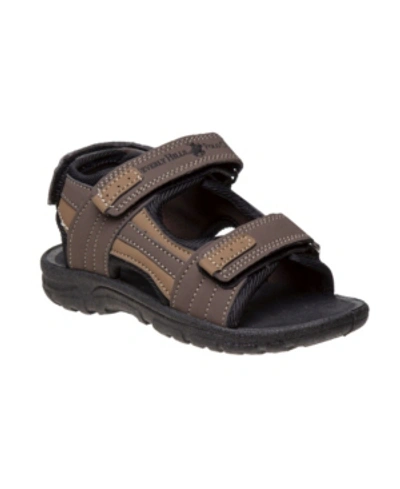Shop Beverly Hills Polo Club Toddler Boys Summer Sport Outdoor Sandals In Brown