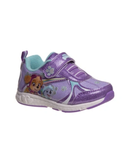 Shop Nickelodeon Little Girls Paw Patrol Sneakers In Purple