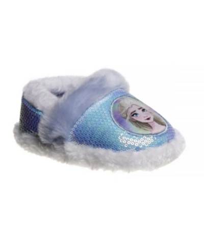 Shop Disney Toddler Girls Frozen Slippers In Blue White