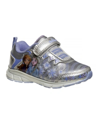 Shop Disney Little Girls Frozen Ii Sneakers In Silver-tone Blue