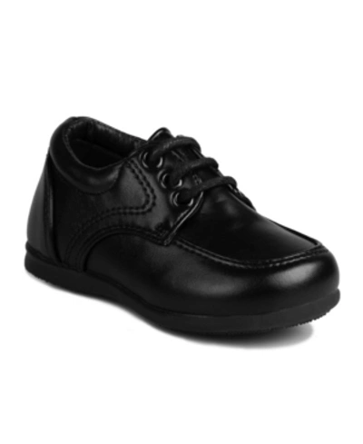 Shop Josmo Toddler Boys Laces Dress Shoes In Black Full Woven