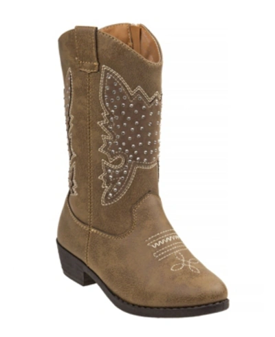 Kensie Girl Little Girls Cowboys Boots In Taupe