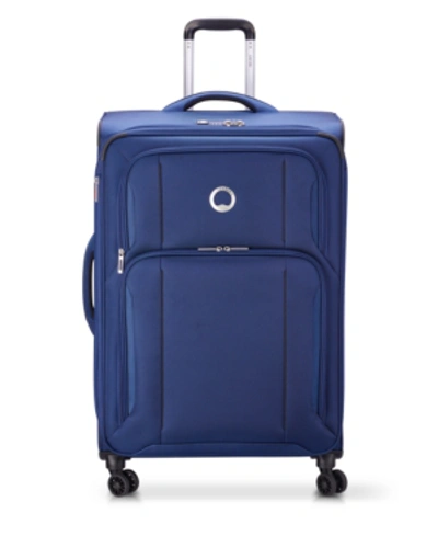 Shop Delsey Closeout!  Optimax Lite 2.0 Expandable 28" Check-in Spinner In Blue