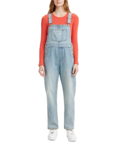 Shop Levi's Cotton Denim Overalls In Afternoon Stroll