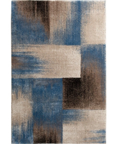 Portland Textiles Urban Exposure Flame Blue 7'10" X 9'10" Area Rug In Blue