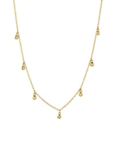 Shop Zoe Lev Drop Bezel Diamond Shaker 14k Gold Necklace