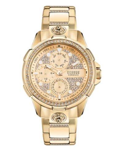 Shop Versus Men's 6e Arrondissement Gold-tone Stainless Steel Bracelet Watch 46mm