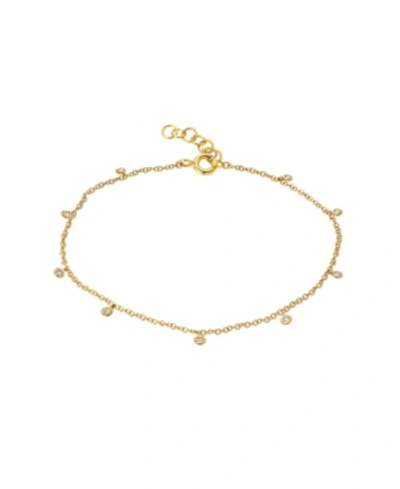 Shop Zoe Lev Diamond Bezel Drop 14k Gold Bracelet