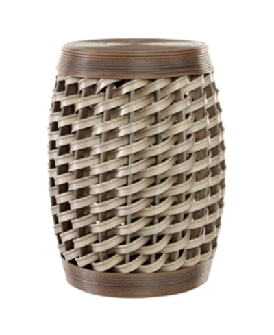 Shop Rosemary Lane Rattan And Chinese Fir Eclectic Accent Table In Brown