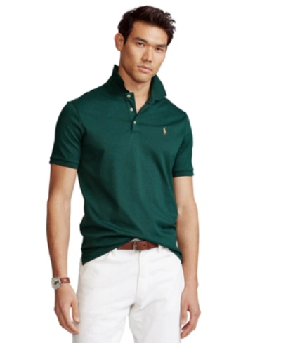 Shop Polo Ralph Lauren Men's Classic-fit Soft Cotton Polo Shirt In College Green