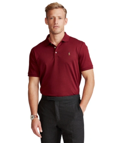 Shop Polo Ralph Lauren Men's Classic-fit Soft Cotton Polo Shirt In Classic Wine
