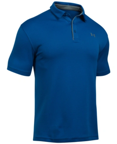 Shop Under Armour Men's Tech Polo T-shirt In Royal Blue