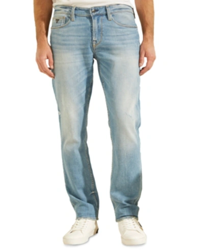 Shop Guess Men's Faded Slim Tapered Jeans In Jackson Wash