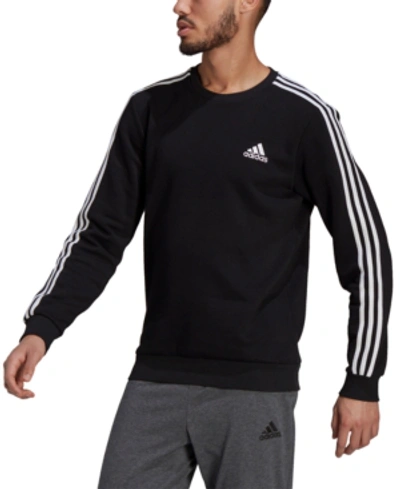 Shop Adidas Originals Adidas Men's Crewneck Logo Sweatshirt In Black/white