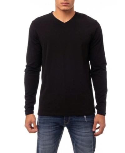 Shop X-ray Men's Soft Stretch V-neck Long Sleeve T-shirt In Black