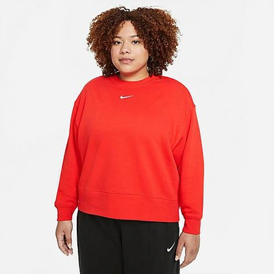 Shop Nike Women's Sportswear Collection Essentials Oversized Fleece Crewneck Sweatshirt