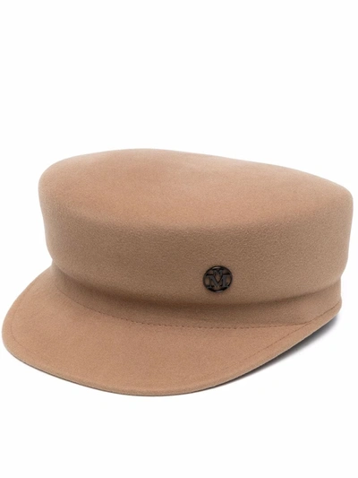 Shop Maison Michel Abby Baker Boy Hat In 中性色