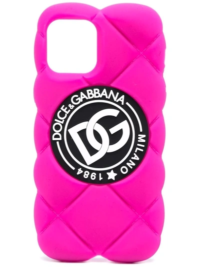Shop Dolce & Gabbana Quilted Iphone 12 Pro Case In Pink