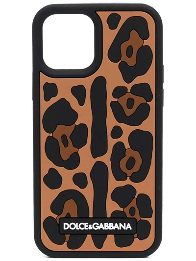 Shop Dolce & Gabbana Leopard-print Iphone 12 Pro Case In Brown
