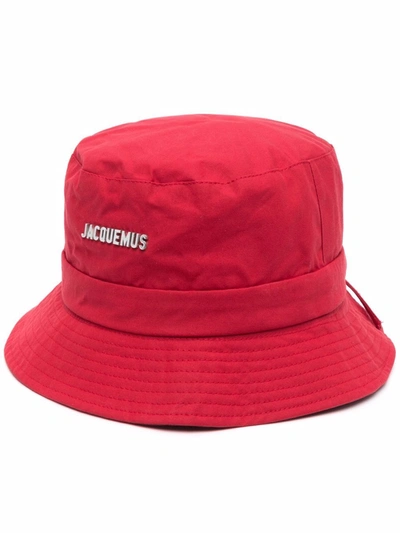 Shop Jacquemus Le Gadjo Bucket Hat In Red