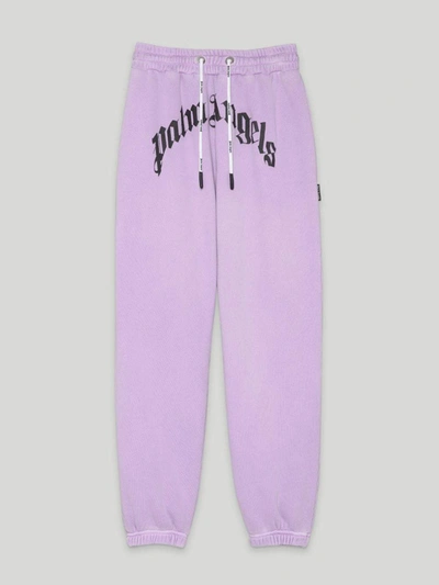 Shop Palm Angels Trousers Lilac