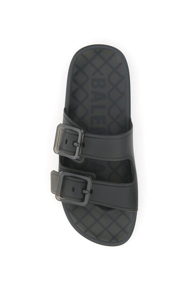 Shop Balenciaga Mallorca Rubber Sandals In Black