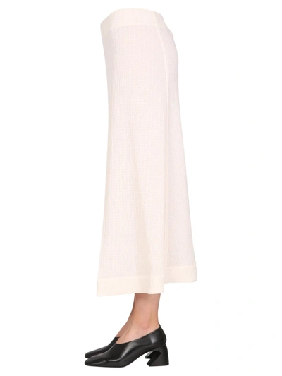 Shop Jil Sander Flared Midi Skirt In White