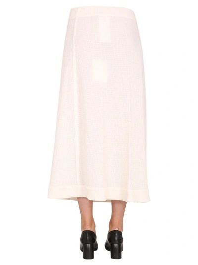 Shop Jil Sander Flared Midi Skirt In White